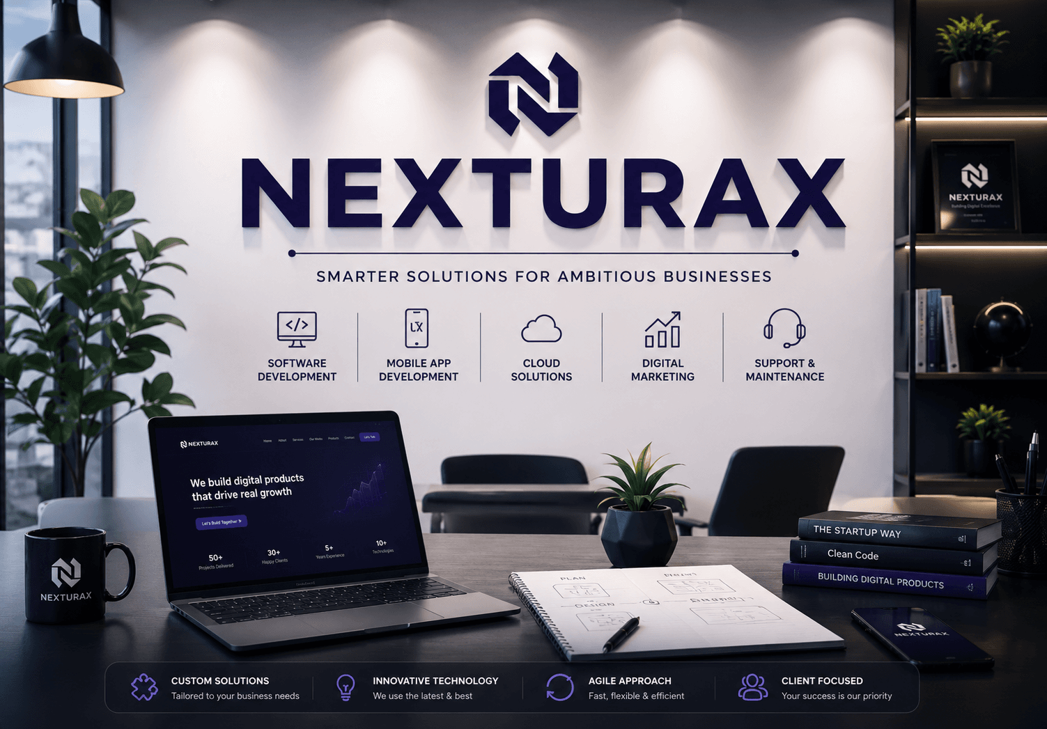 Nexturax branding and team culture